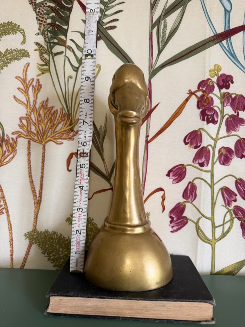 Large Brass Duck Head Bookend - Picture 3 of 3